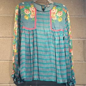 Anthropologie Bl-nk London Miranda Peasant Blouse